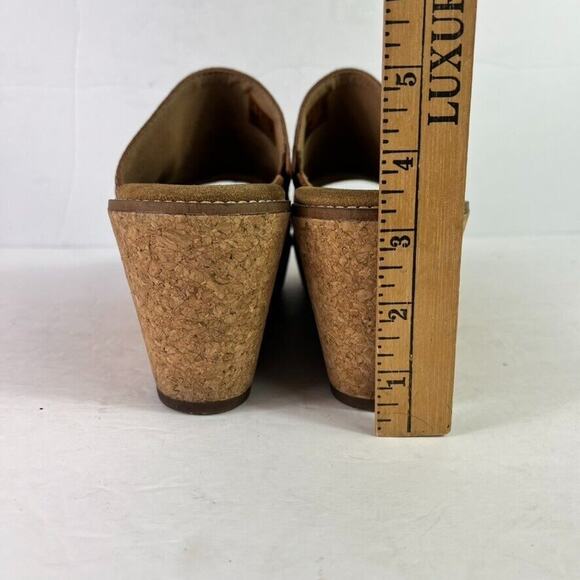 Clarks Artisan Wedge Sandals Womens 11M Leather Platform Cork Aisley Lily Trendy - Picture 8 of 13